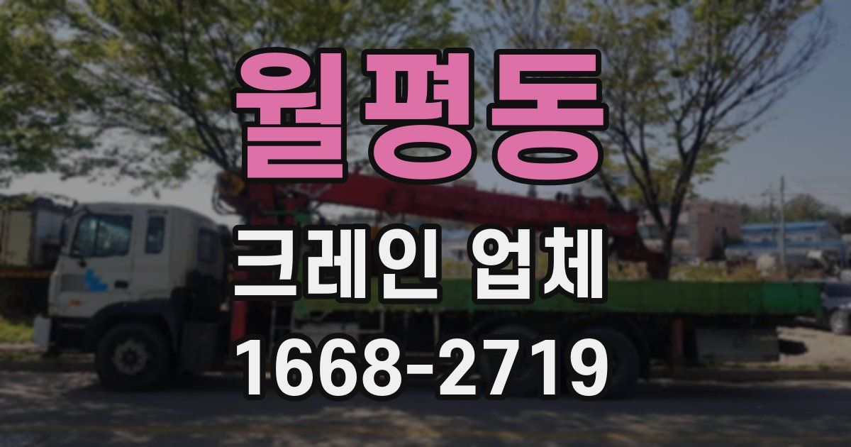 월평동 크레인 업체