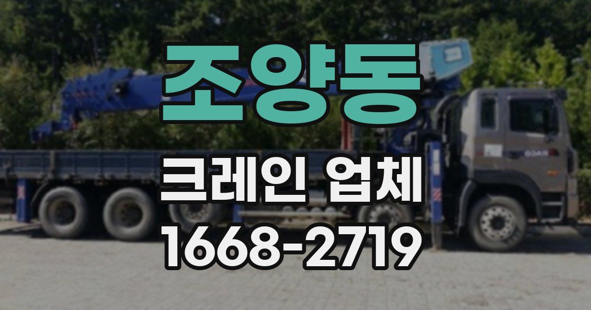 조양동 크레인 업체
