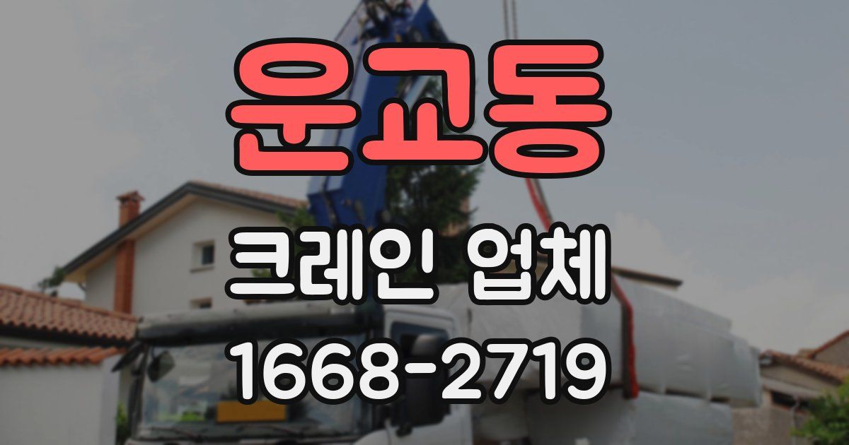 운교동 크레인 업체