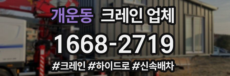 개운동 크레인 업체