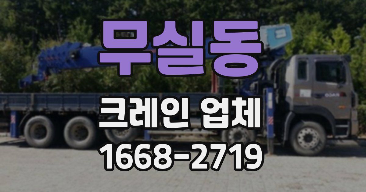 무실동 크레인 업체