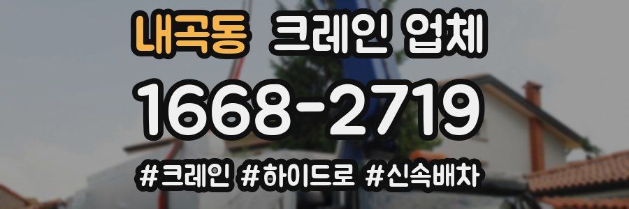 내곡동 크레인 업체