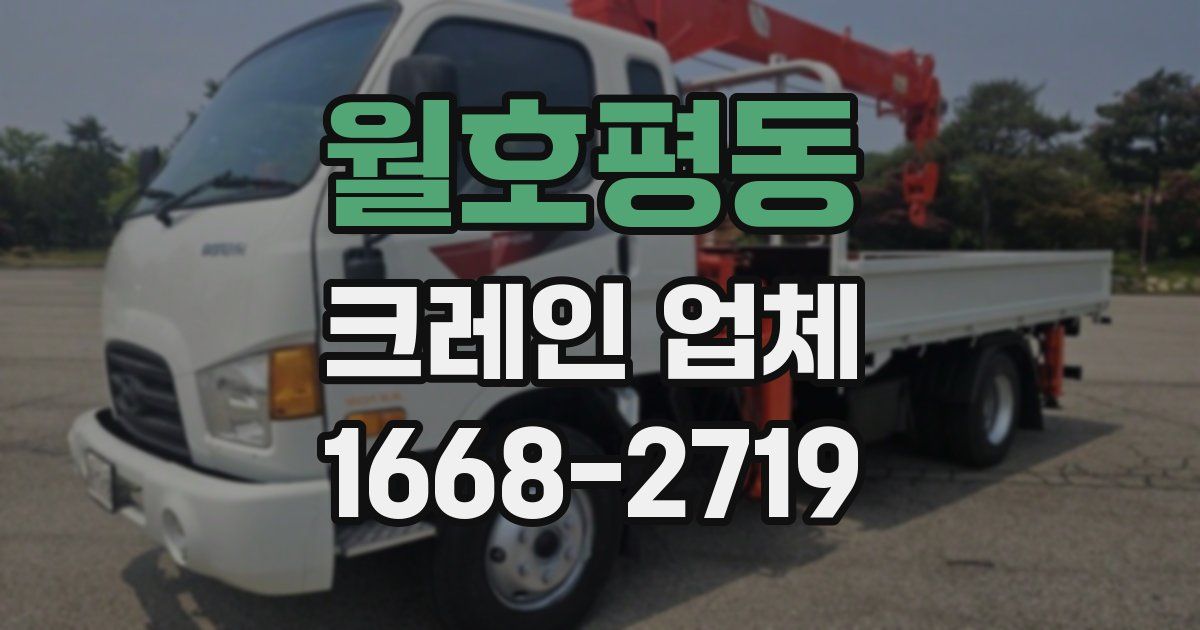 월호평동 크레인 업체