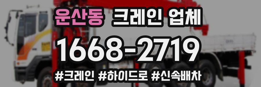 운산동 크레인 업체