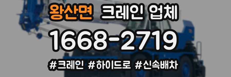 왕산면 크레인 업체