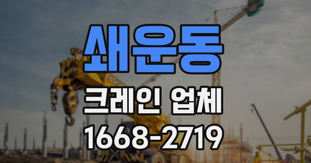 쇄운동 크레인 업체