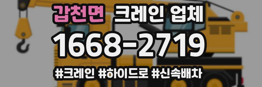 갑천면 크레인 업체