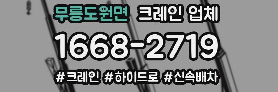 무릉도원면 크레인 업체
