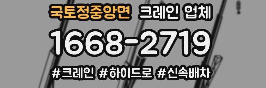 국토정중앙면 크레인 업체