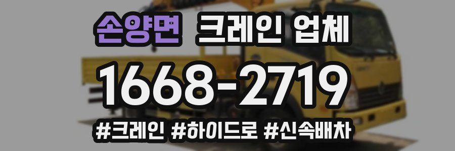 손양면 크레인 업체