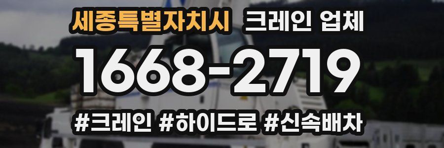세종특별자치시 크레인 업체