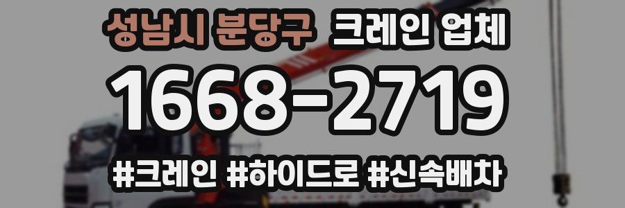 성남시 분당구 크레인 업체