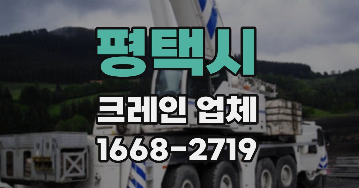 평택시 크레인 업체