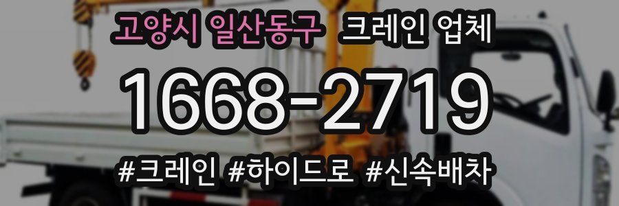 고양시 일산동구 크레인 업체