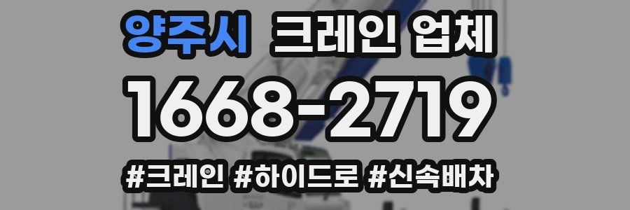 양주시 크레인 업체