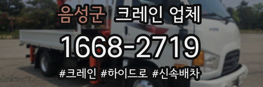 음성군 크레인 업체