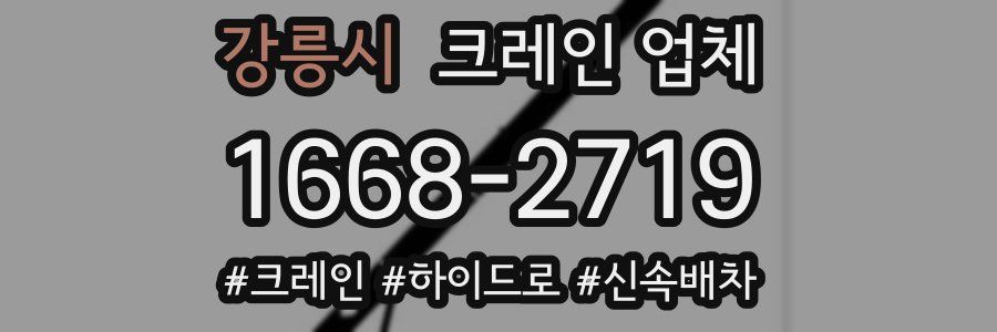 강릉시 크레인 업체