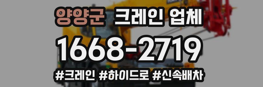 양양군 크레인 업체
