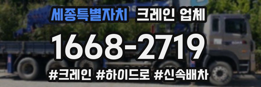 세종특별자치 크레인 업체