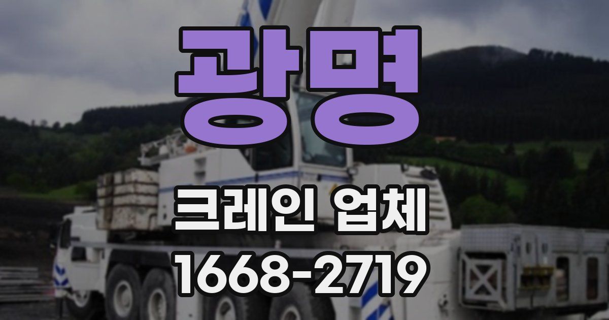 광명 크레인 업체