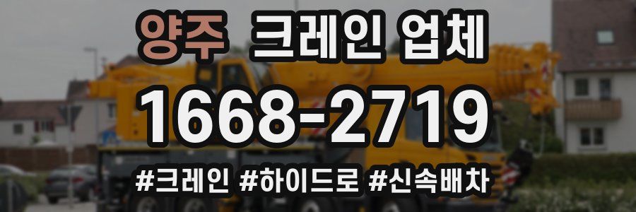 양주 크레인 업체