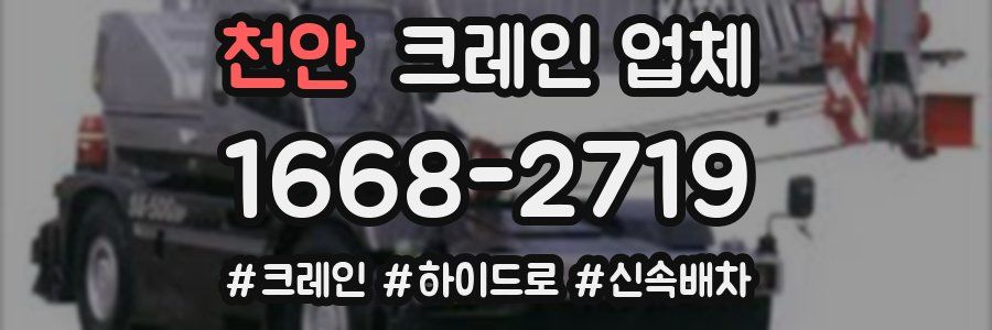 천안 크레인 업체