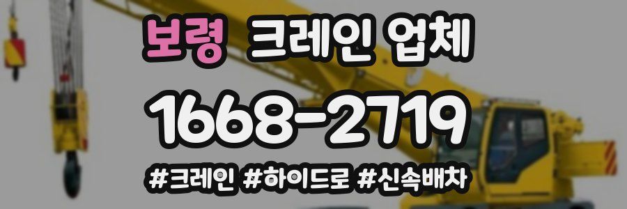 보령 크레인 업체