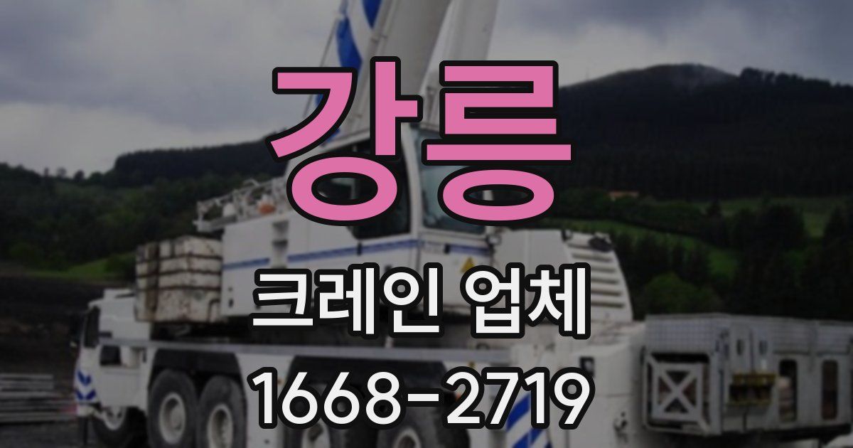 강릉 크레인 업체