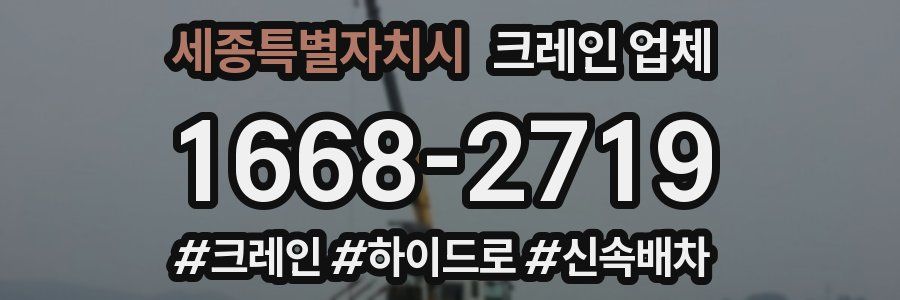 세종특별자치시 크레인 업체