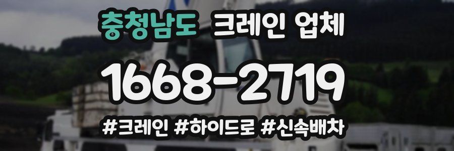 충청남도 크레인 업체