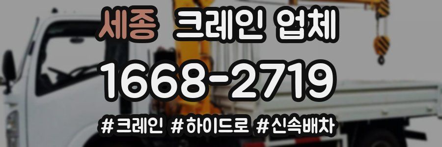 세종 크레인 업체
