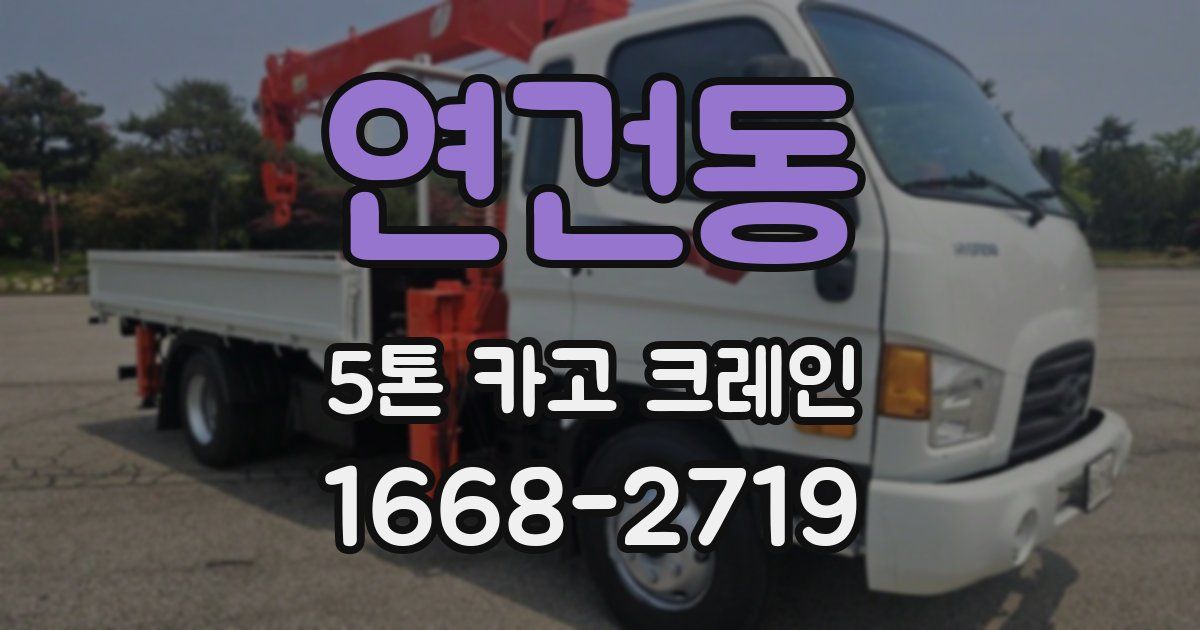 연건동 5톤 카고 크레인