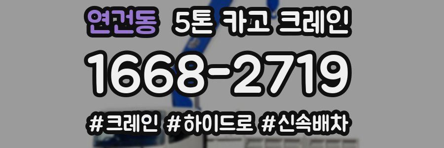 연건동 5톤 카고 크레인