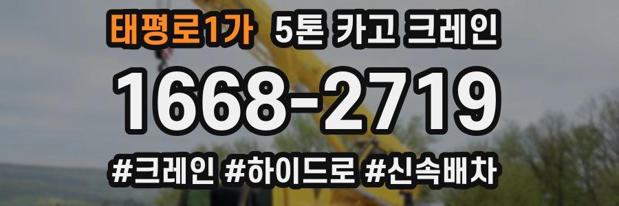 태평로1가 5톤 카고 크레인