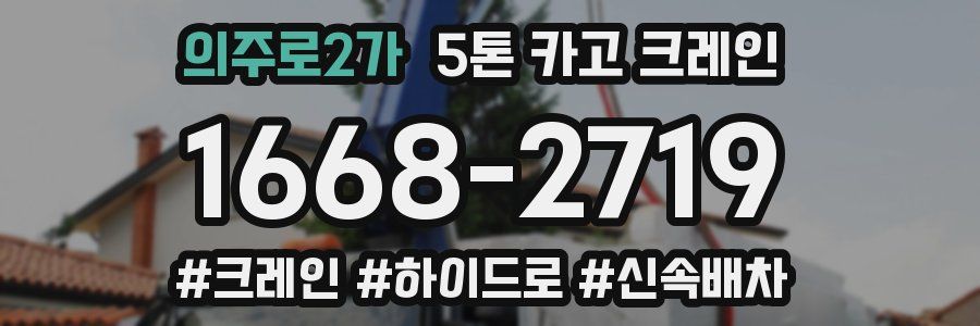 의주로2가 5톤 카고 크레인
