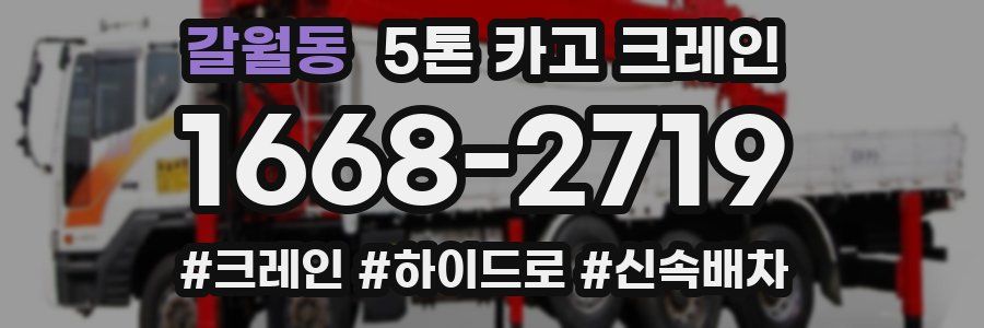 갈월동 5톤 카고 크레인