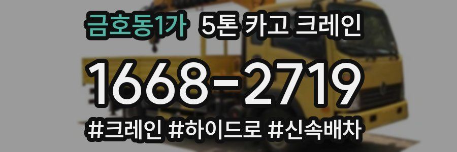 금호동1가 5톤 카고 크레인