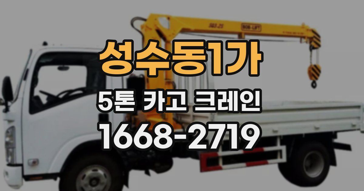 성수동1가 5톤 카고 크레인