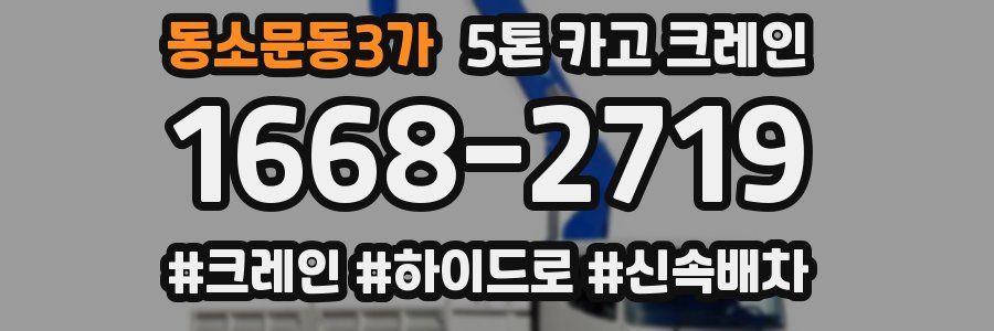 동소문동3가 5톤 카고 크레인