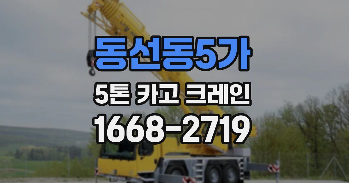 동선동5가 5톤 카고 크레인