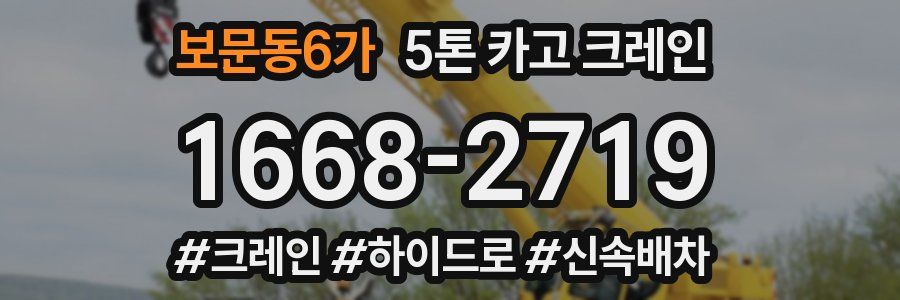 보문동6가 5톤 카고 크레인
