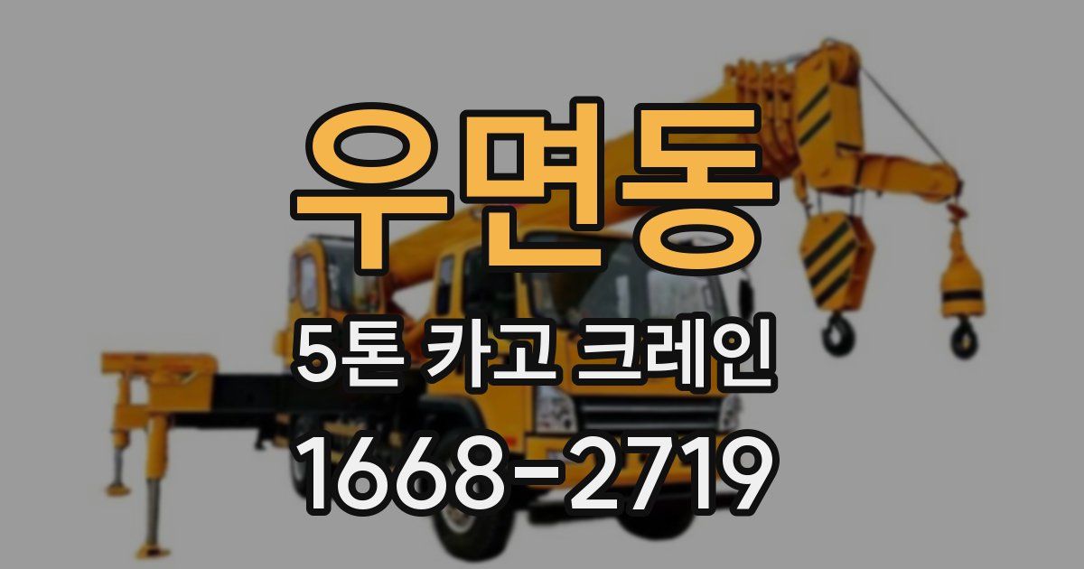 우면동 5톤 카고 크레인