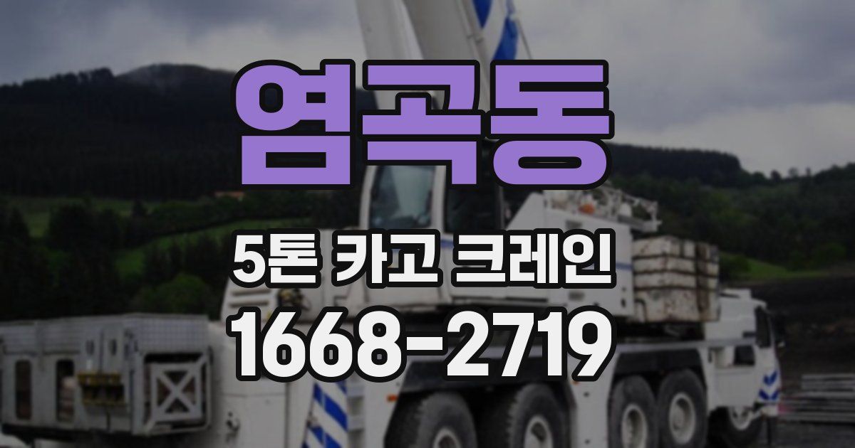 염곡동 5톤 카고 크레인
