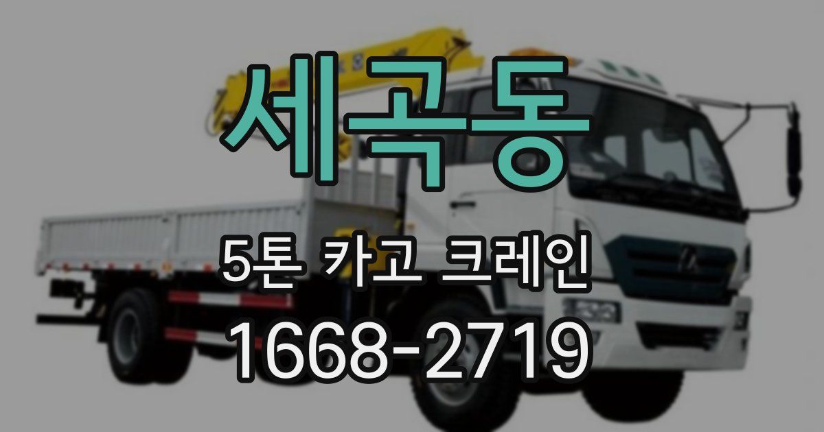 세곡동 5톤 카고 크레인