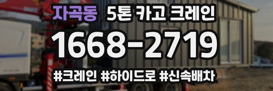 자곡동 5톤 카고 크레인