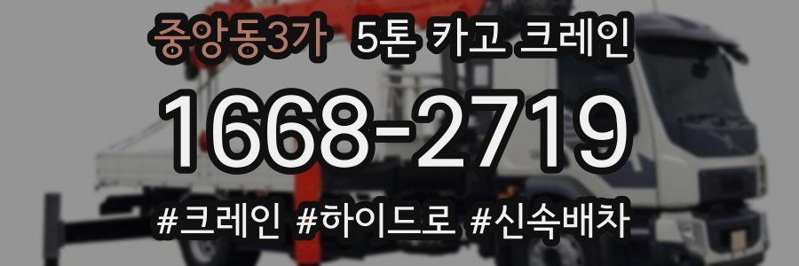 중앙동3가 5톤 카고 크레인