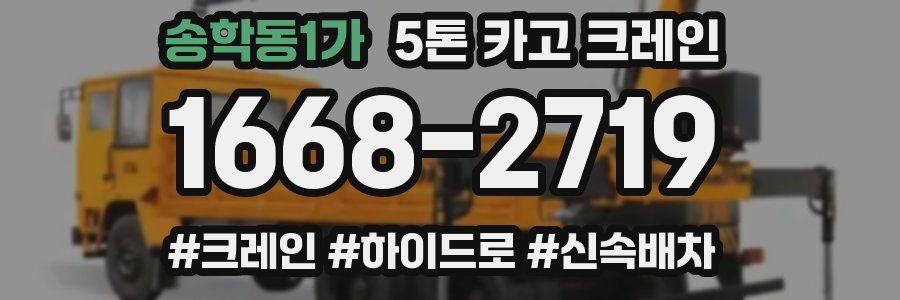 송학동1가 5톤 카고 크레인