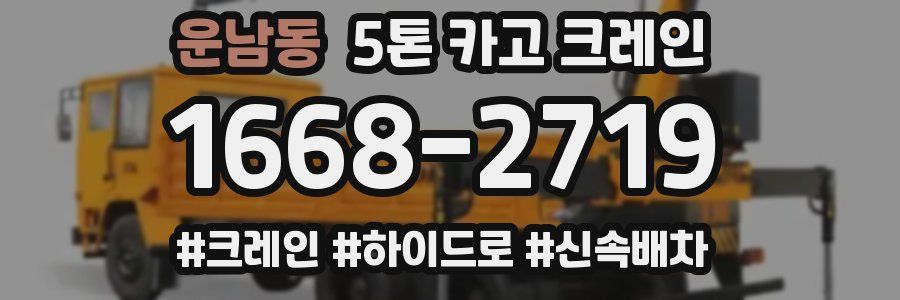 운남동 5톤 카고 크레인