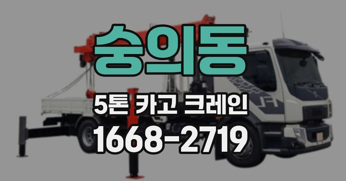 숭의동 5톤 카고 크레인