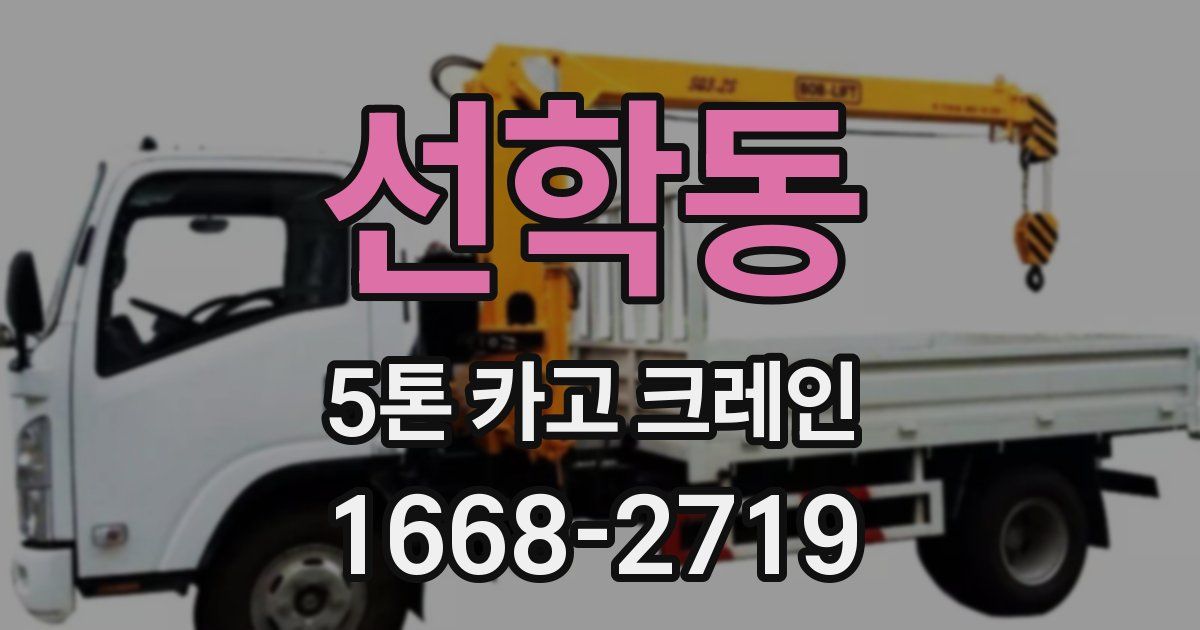 선학동 5톤 카고 크레인
